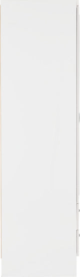 NEVADA 4 DOOR 2 DRAWER MIRRORED WARDROBE - WHITE GLOSS