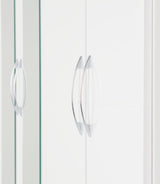 NEVADA 4 DOOR 2 DRAWER MIRRORED WARDROBE - WHITE GLOSS