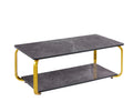 Grey with gold frame