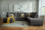 KENSINGTON GREY / 1 Centre Armless (40”) + 2 Wedges + 2 stools