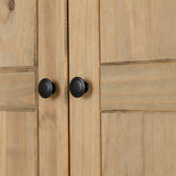 PANAMA 2 DOOR WARDROBE - NATURAL WAX