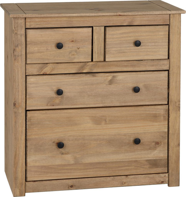 PANAMA 4 DRAWER CHEST - NATURAL WAX