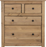 PANAMA 4 DRAWER CHEST - NATURAL WAX