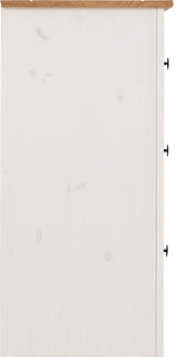 PANAMA 2+2 DRAWER CHEST - WHITE/NATURAL WAX