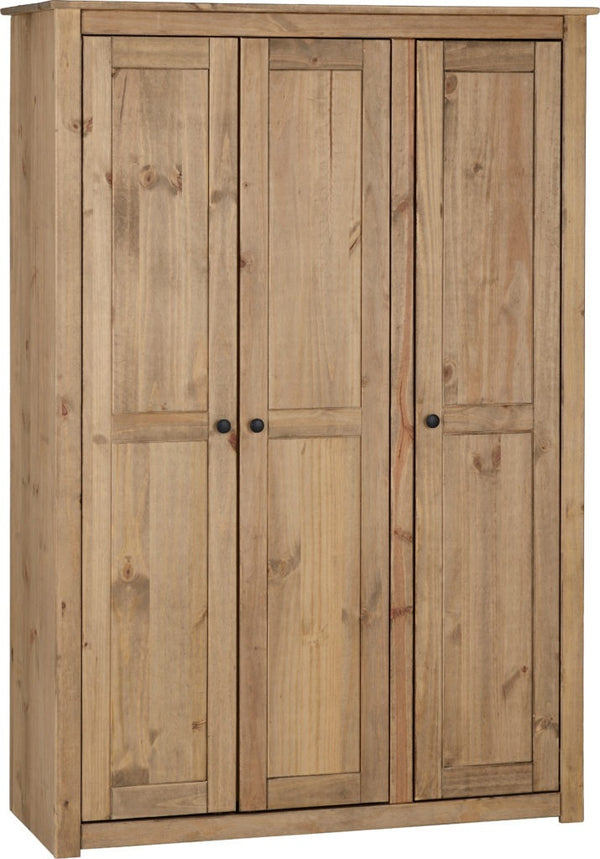 PANAMA 3 DOOR WARDROBE - NATURAL WAX