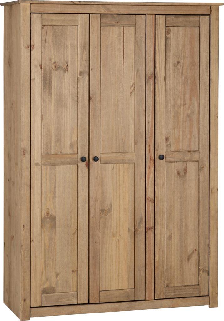 PANAMA 3 DOOR WARDROBE - NATURAL WAX
