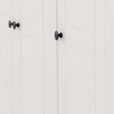PANAMA 3 DOOR WARDROBE - WHITE/NATURAL WAX