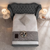 Victoria Wingback Upholstered Bed