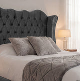 Victoria Wingback Upholstered Bed