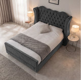 Victoria Wingback Upholstered Bed