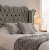 Victoria Wingback Upholstered Bed
