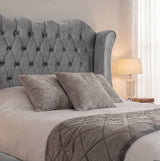 Victoria Wingback Upholstered Bed