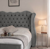 Victoria Wingback Upholstered Bed