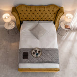 Victoria Wingback Upholstered Bed