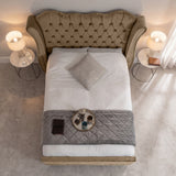 Victoria Wingback Upholstered Bed