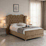 Victoria Wingback Upholstered Bed