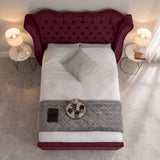 Victoria Wingback Upholstered Bed