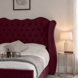 Victoria Wingback Upholstered Bed
