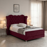 Victoria Wingback Upholstered Bed