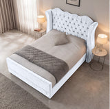 Victoria Wingback Upholstered Bed