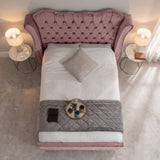 Victoria Wingback Upholstered Bed