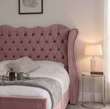 Victoria Wingback Upholstered Bed