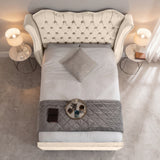 Victoria Wingback Upholstered Bed