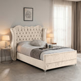 Victoria Wingback Upholstered Bed
