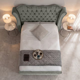 Victoria Wingback Upholstered Bed
