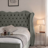 Victoria Wingback Upholstered Bed