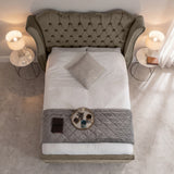 Victoria Wingback Upholstered Bed