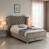 Victoria Wingback Upholstered Bed