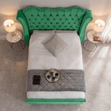 Victoria Wingback Upholstered Bed