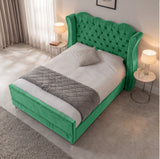Victoria Wingback Upholstered Bed