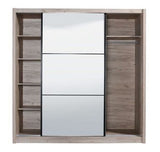 AM Slider Oak Effect Sliding Door Wardrobe 215cm - 11008278