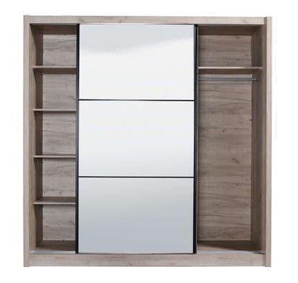 AM Slider Oak Effect Sliding Door Wardrobe 215cm - 11008278
