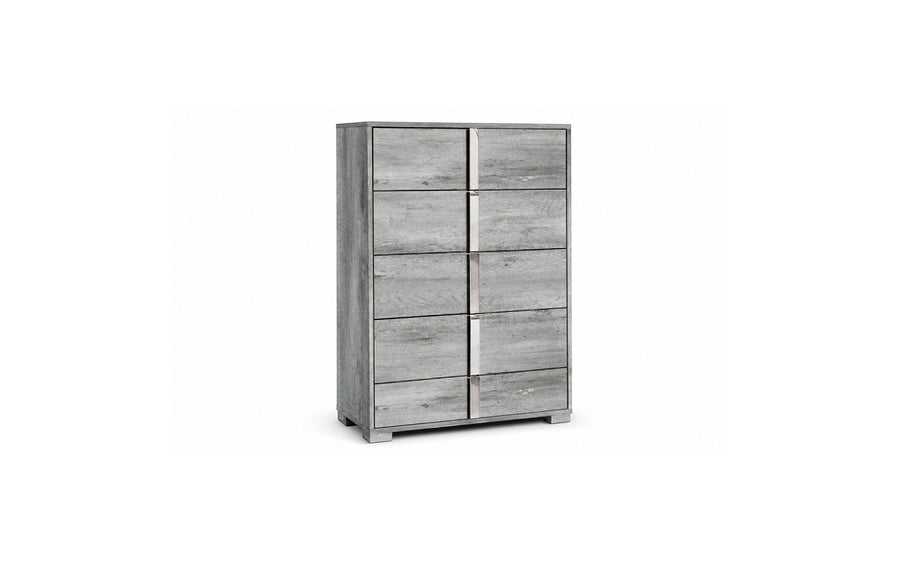 Serena 5-Drawer Chest - Light Grey