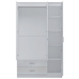 EA322 3 -DOOR 2 DARWER DERBY GLOSSY WARDROBE