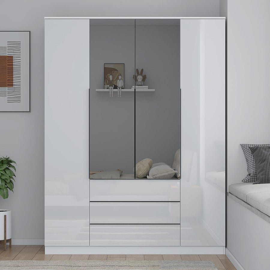 EA426 - Derby Tall 4 Door [ 3 Draws Outside ]