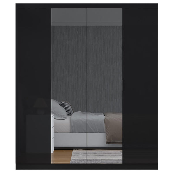 EA425 4 -DOOR 2 DARWER INSIDE DERBY GLOSSY WARDROBE