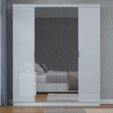 EA425 4 -DOOR 2 DARWER INSIDE DERBY GLOSSY WARDROBE