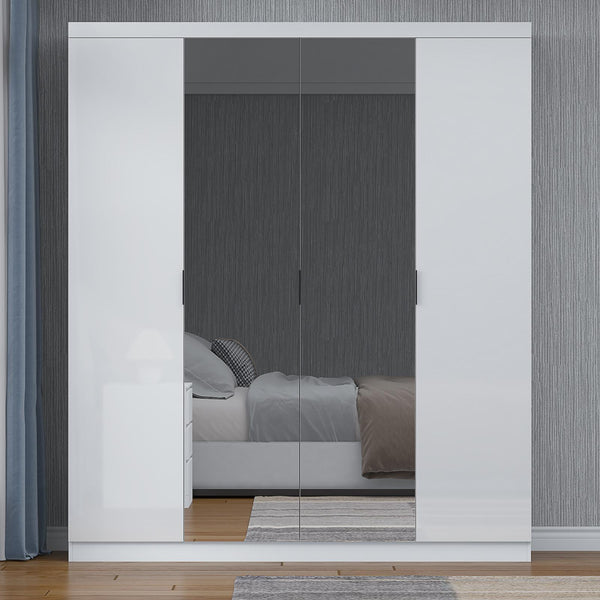 EA425 4 -DOOR 2 DARWER INSIDE DERBY GLOSSY WARDROBE