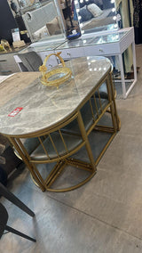 Madrid Modern 6-Seater Dining Table Set With 6 Chairs – Stone Top with Elegant Metal Frame