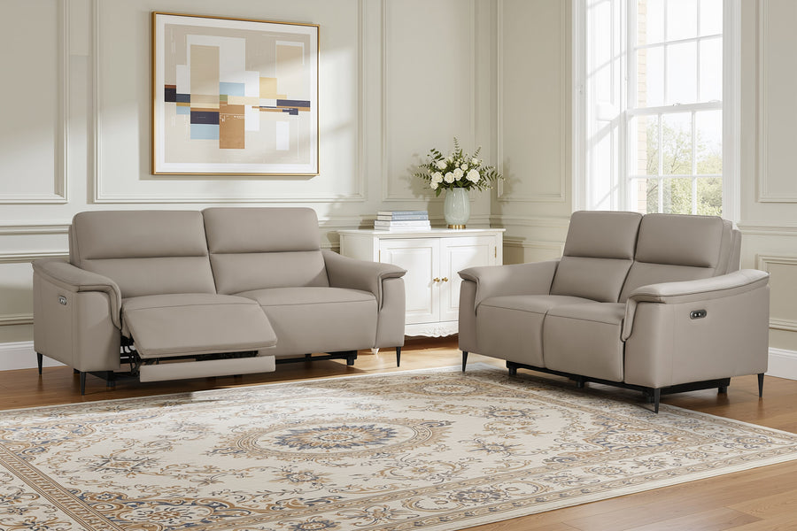 NAPLES TRUFFLE LEATHER SOFA