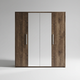 Bella Bedroom Set WIth 4-Door Wardrobe - Rovere Monte