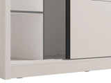 Alvira Cashmere Taupe 251cm Extra Large Mirrored Sliding Door Wardrobe 11013762