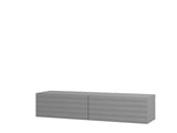 Amarentis Graphite Grey Wall Mounted Floating Wide Large TV Unit - 11013549