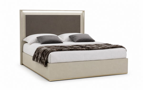 Gilda Bed 150 (150x200 mattress) - Pearl Bronze