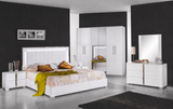 San Marino Bedroom Set With 6-Door Wardrobe - White