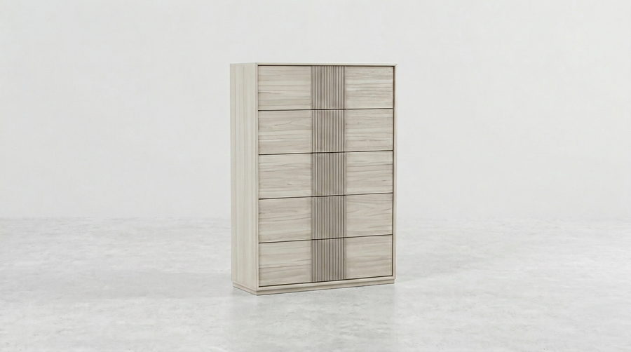 Bella 5 Drawer Chest - White